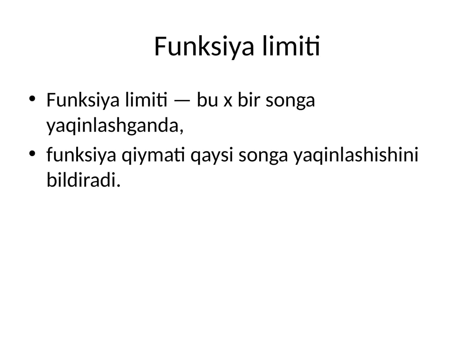 Funksiya limiti 1