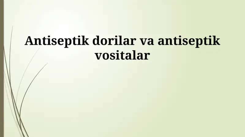Antiseptiklar 1