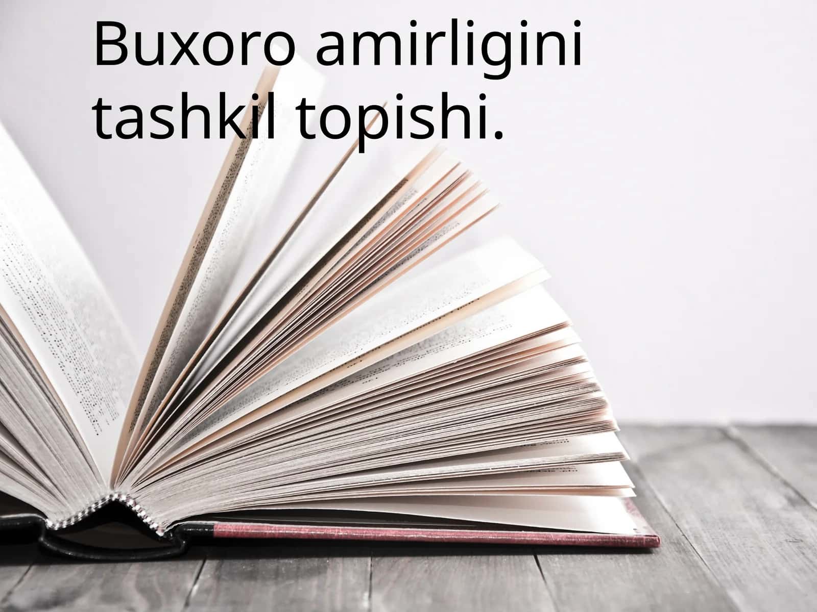 Buxoro amirligining tashkil topishi 1