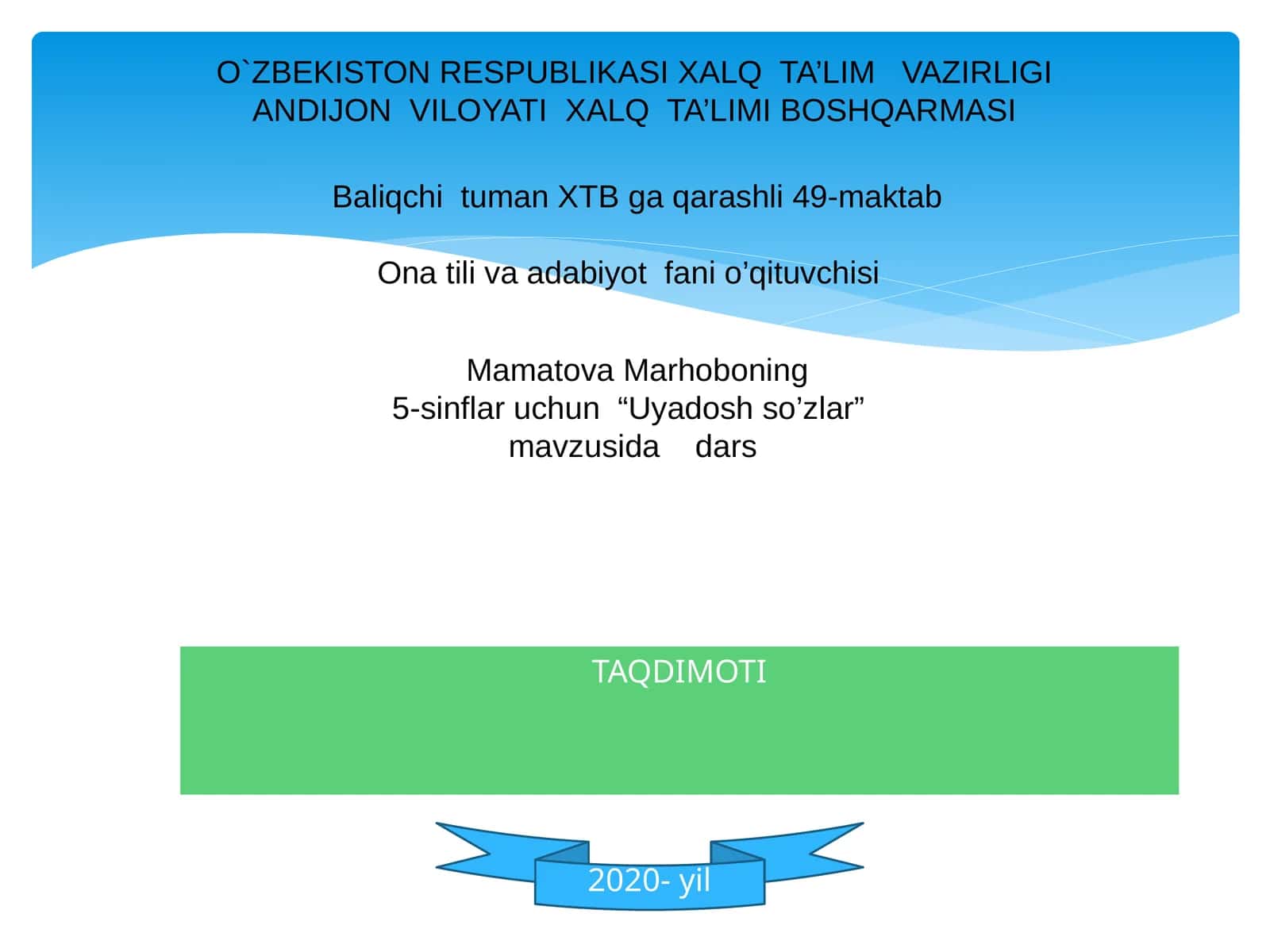 Uyadosh so’zlar 1