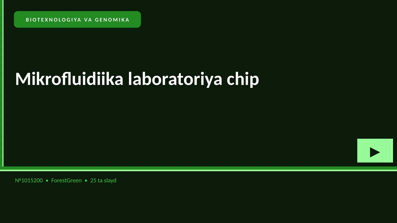 BIOTEXNOLOGIYA VA GENOMIKA 1