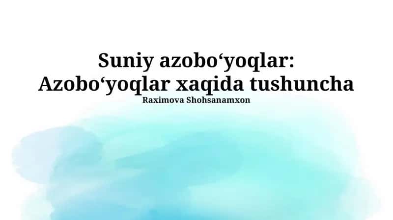 Suniy azoboʻyoqlar: Azoboʻyoqlar xaqida tushuncha 1