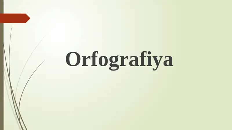 Orfografiya 1