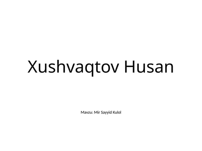 Sayyid Mir Kulol 1