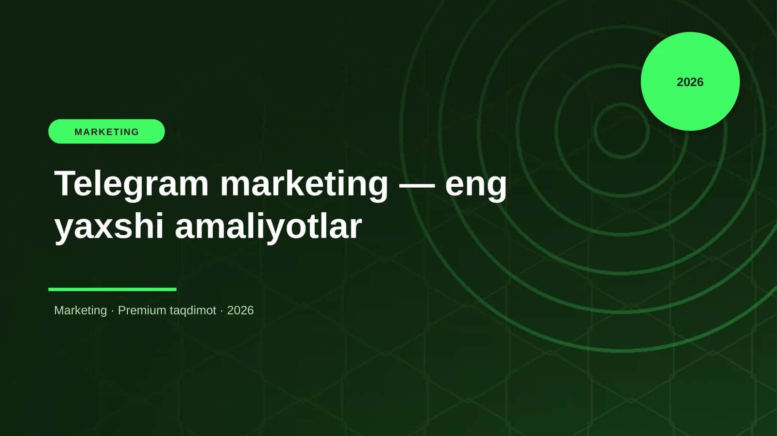 Telegram marketing — eng yaxshi amaliyotlar 1