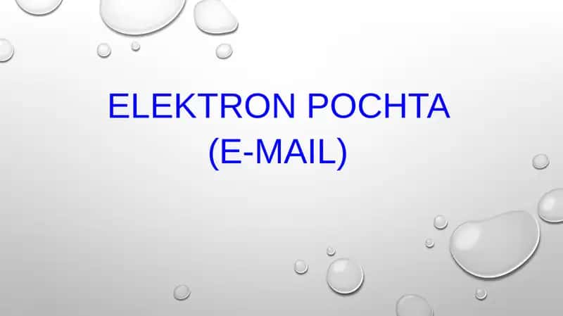 Elektron Pochta(E-mail) 1