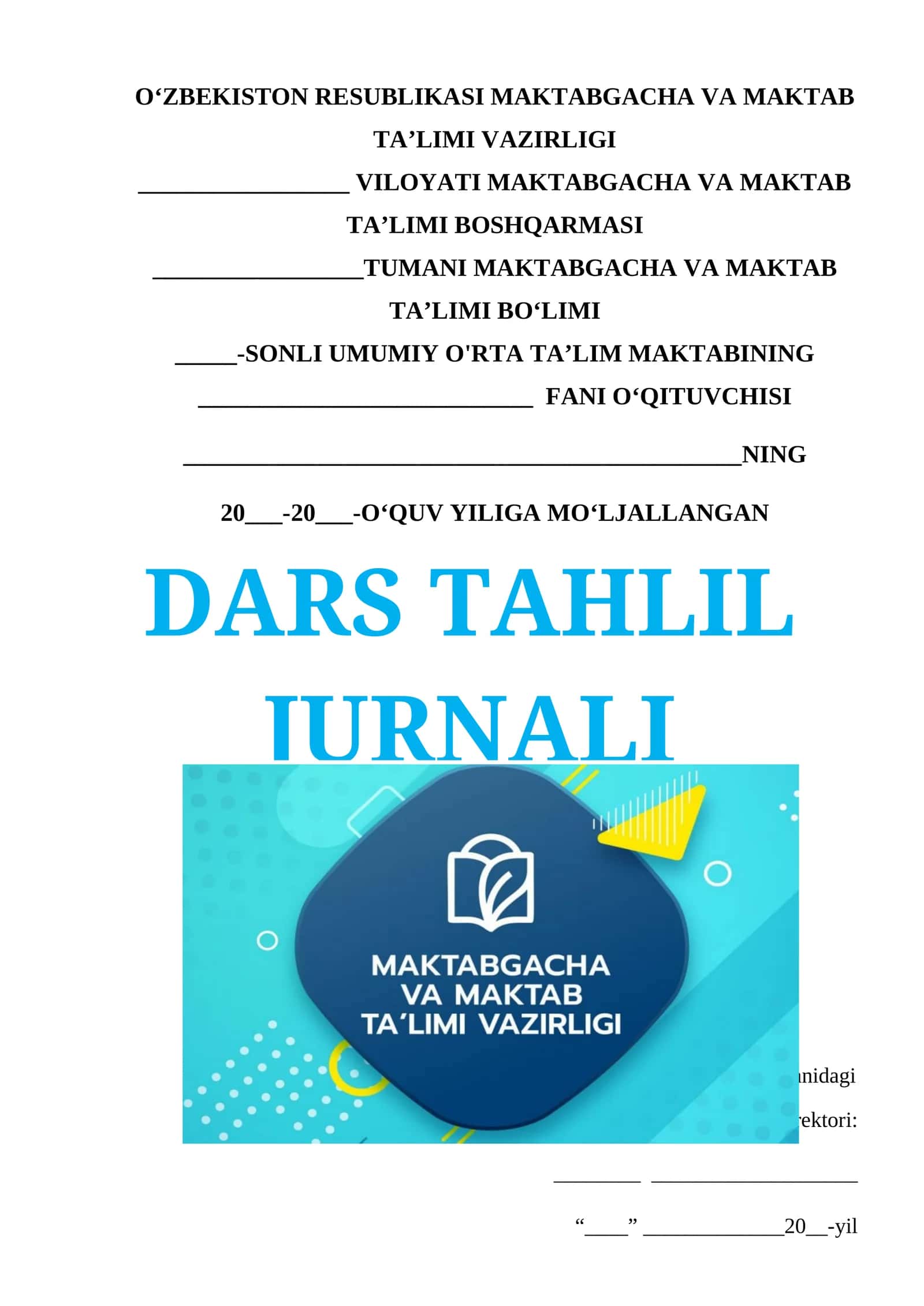 Dars Tahlil abloshka 1