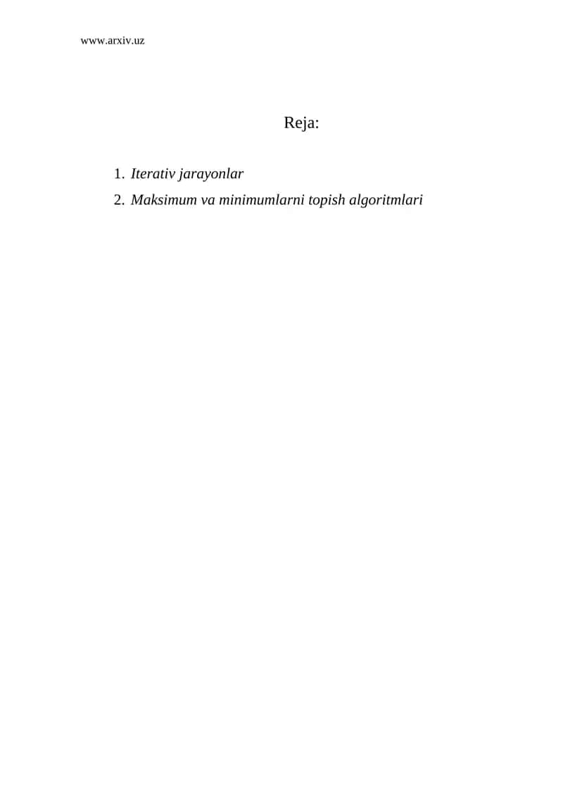 Itеrativ jarayonlar 1