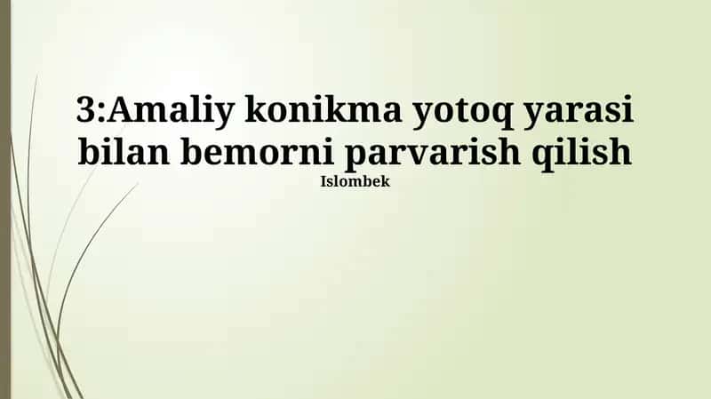 Yara Davolashning Zamonaviy Usullari 1