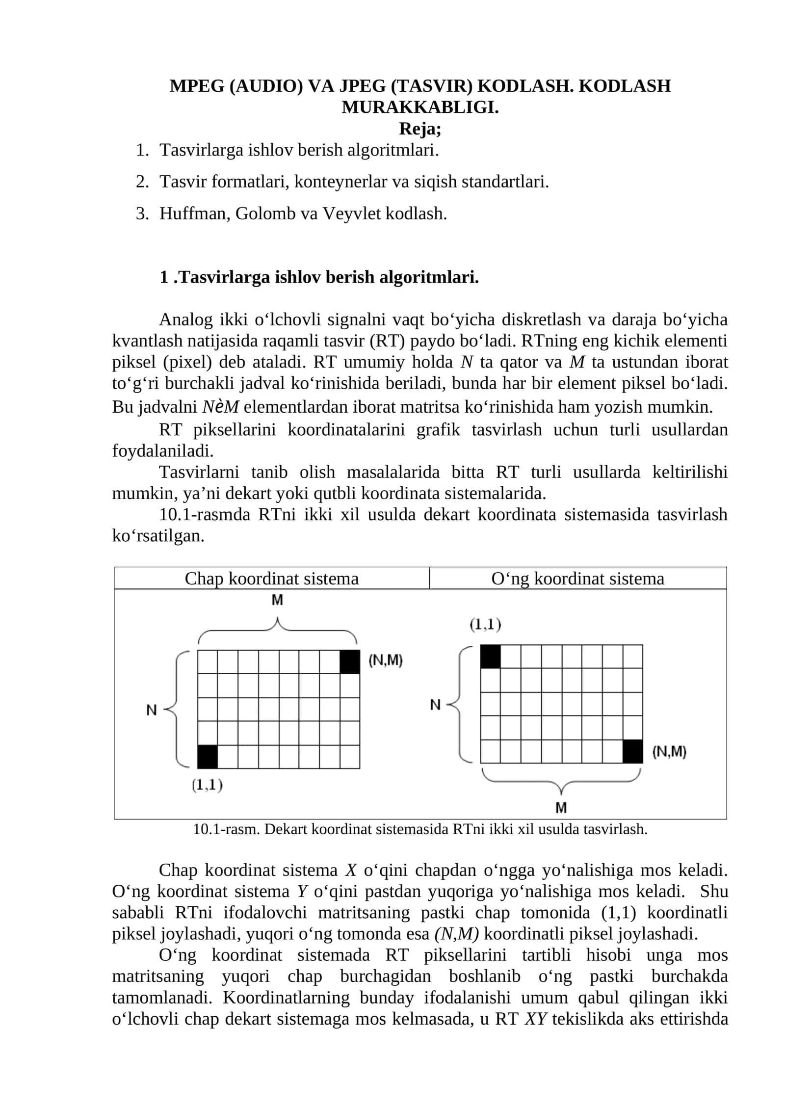 Tasvirlarga ishlov berish algoritmlari 1