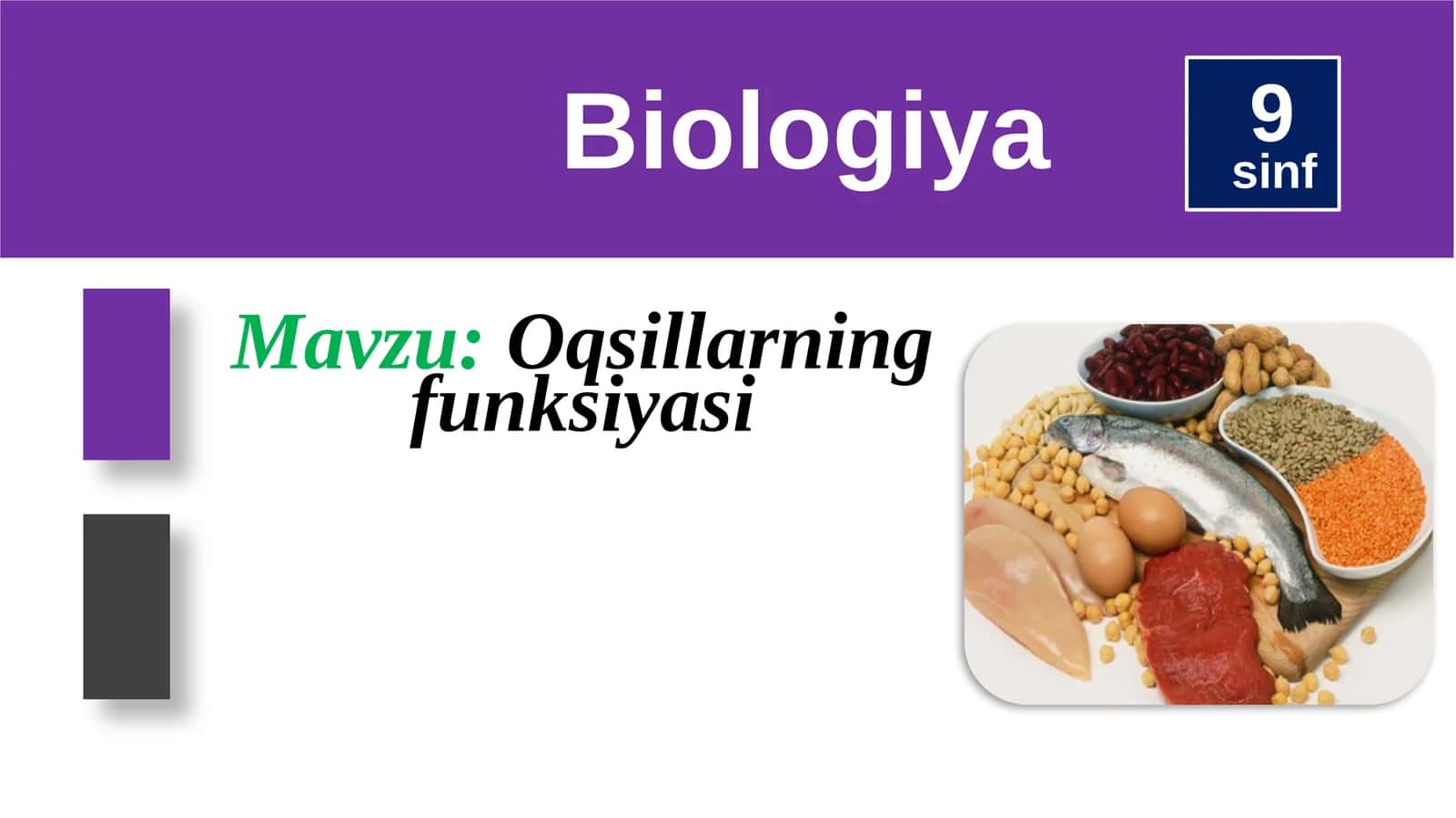 Oqsillarning funksiyasi 1