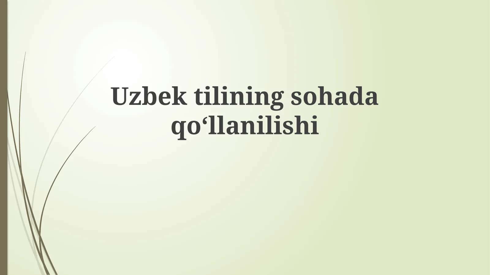 Uzbektiliningsohadaqoʻllanilishi 1