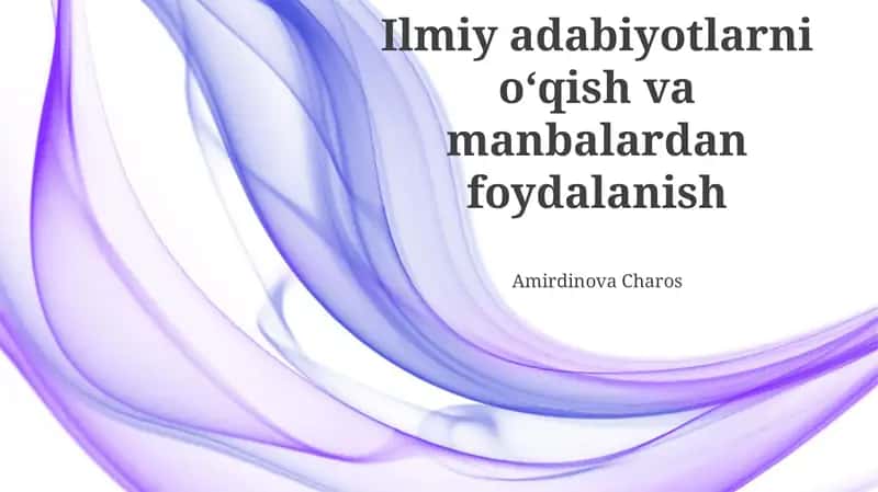 Tegishli Ilmiy Adabiyotlarni Topish 1