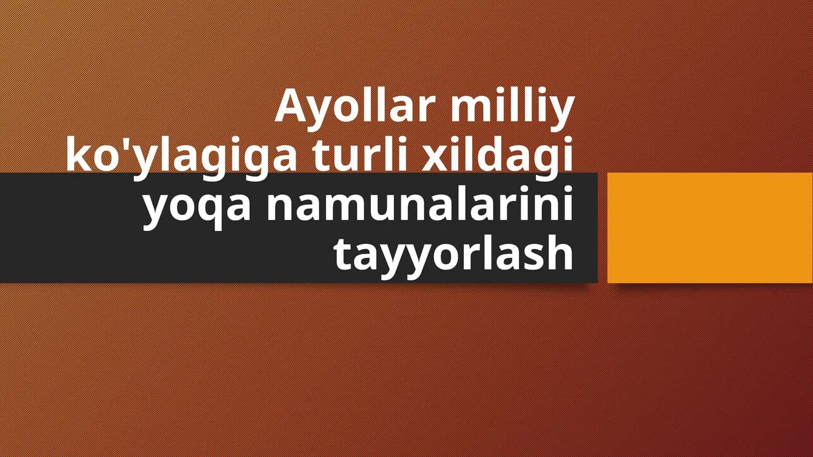 Oʻzbek milliy liboslari 1
