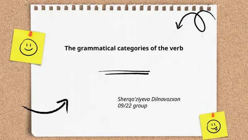 The grammatical categories of the verb 1