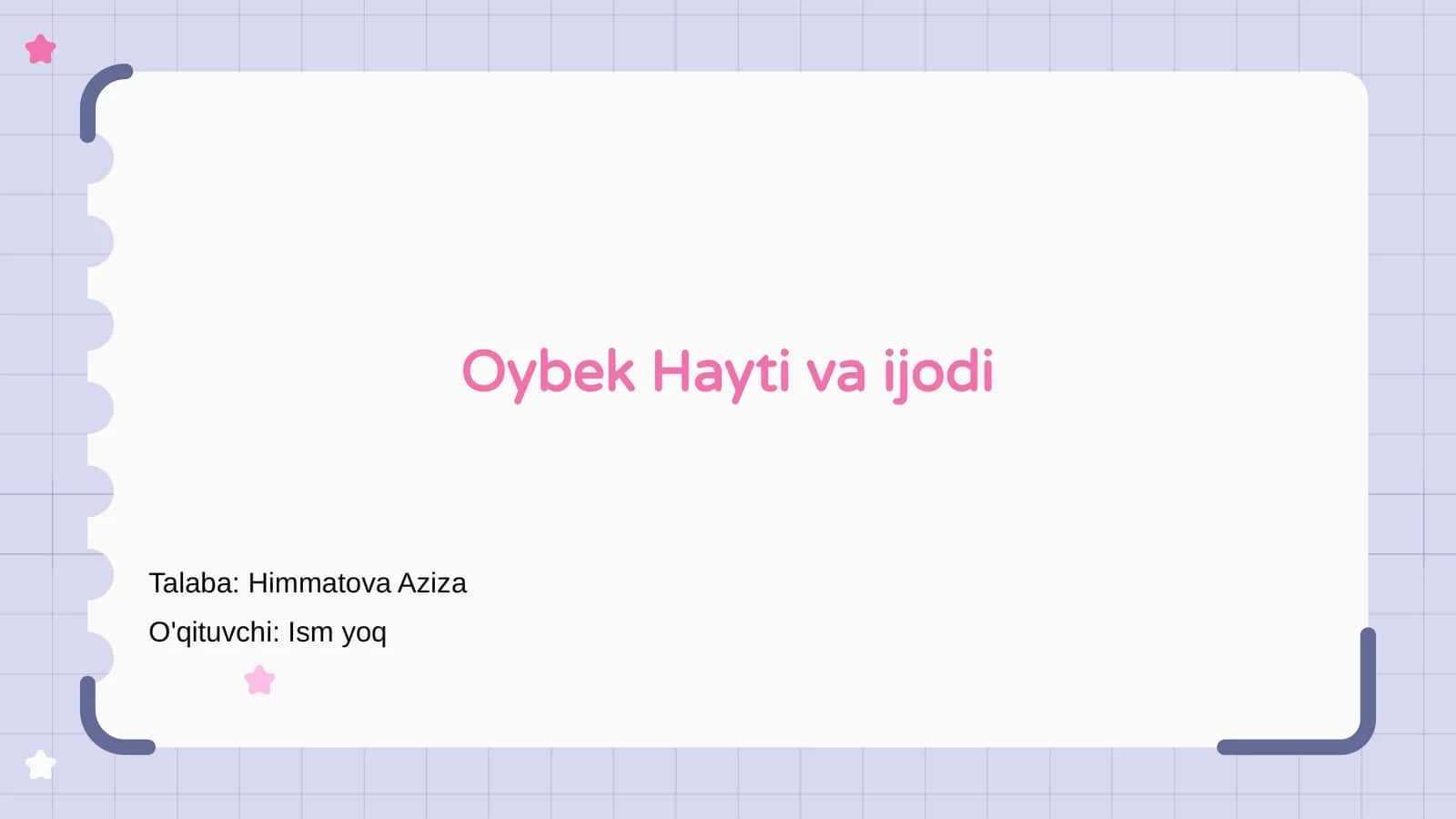 Oybek Hayti va ijodi 1