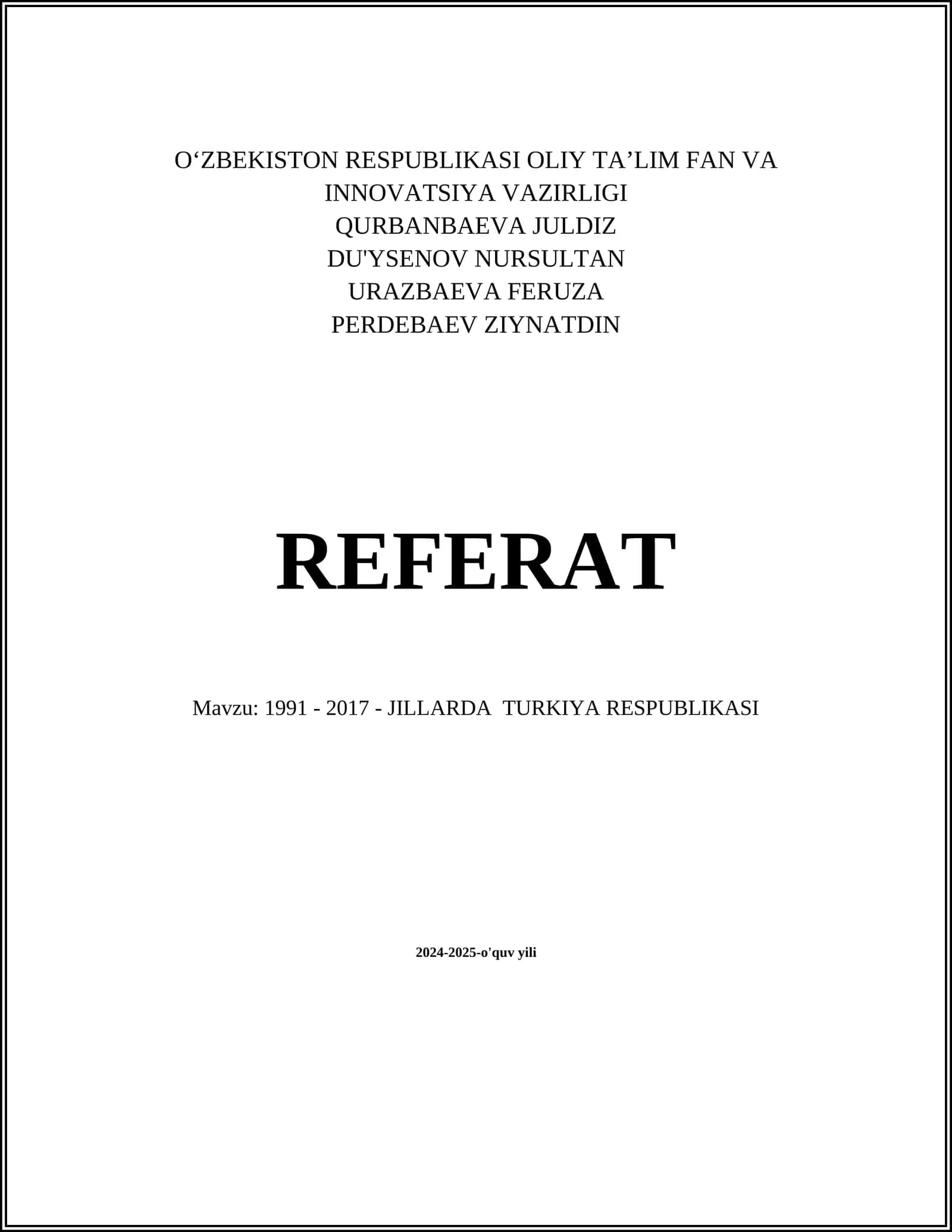 1991 - 2017 - JILLARDA TURKIYA RESPUBLIKASI 1