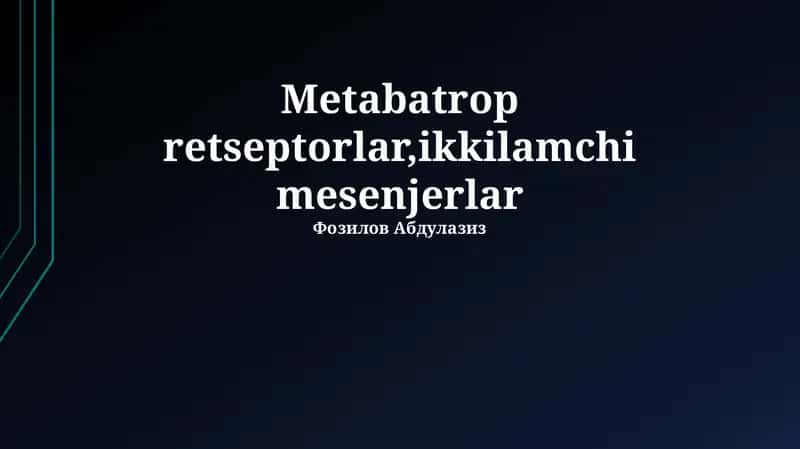 Metabotrop retseptorlar 1