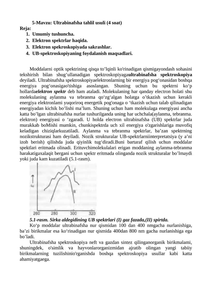 Ultrabinafsha spektroskopiya 1