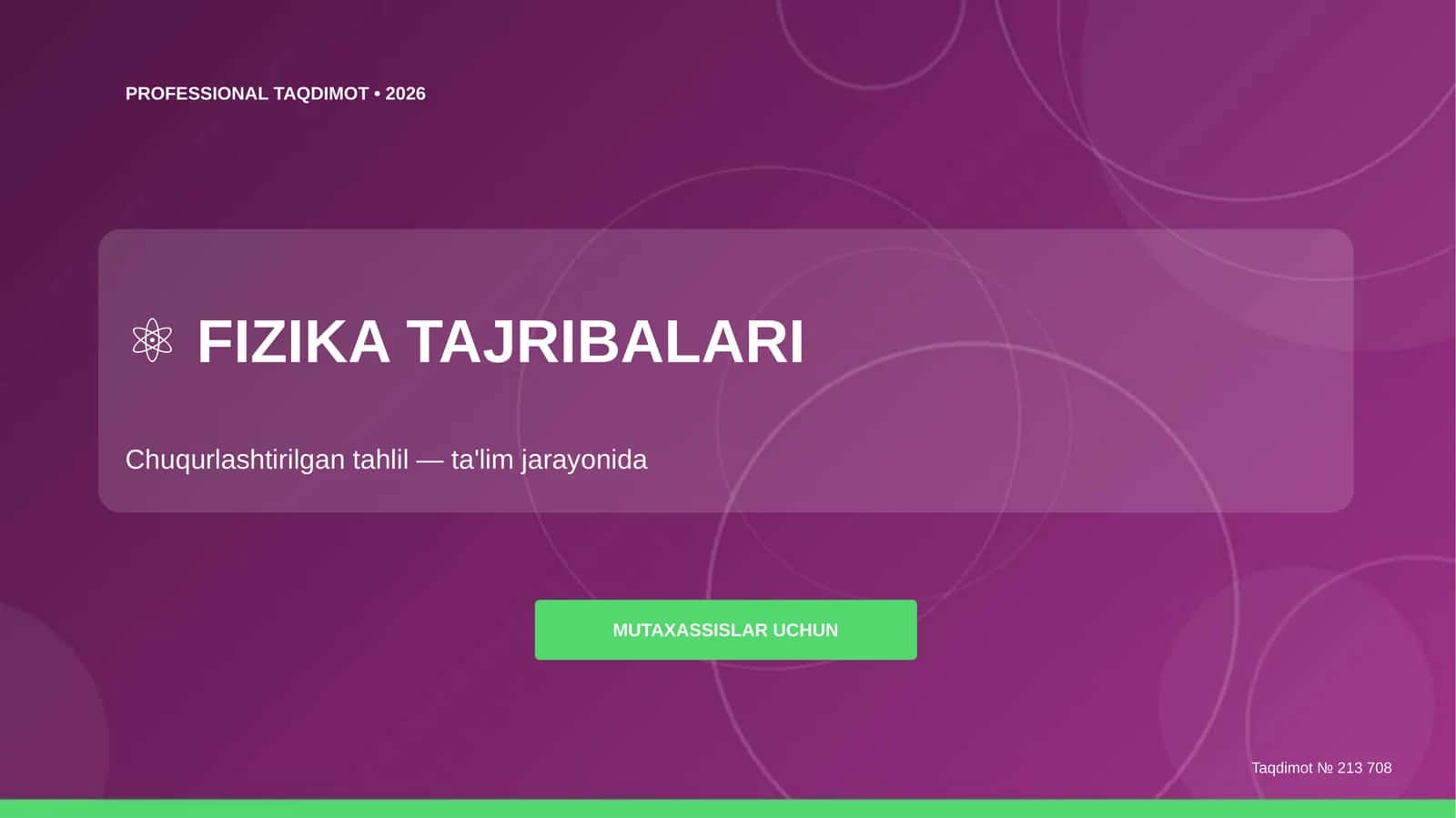 FIZIKA TAJRIBALARI 1
