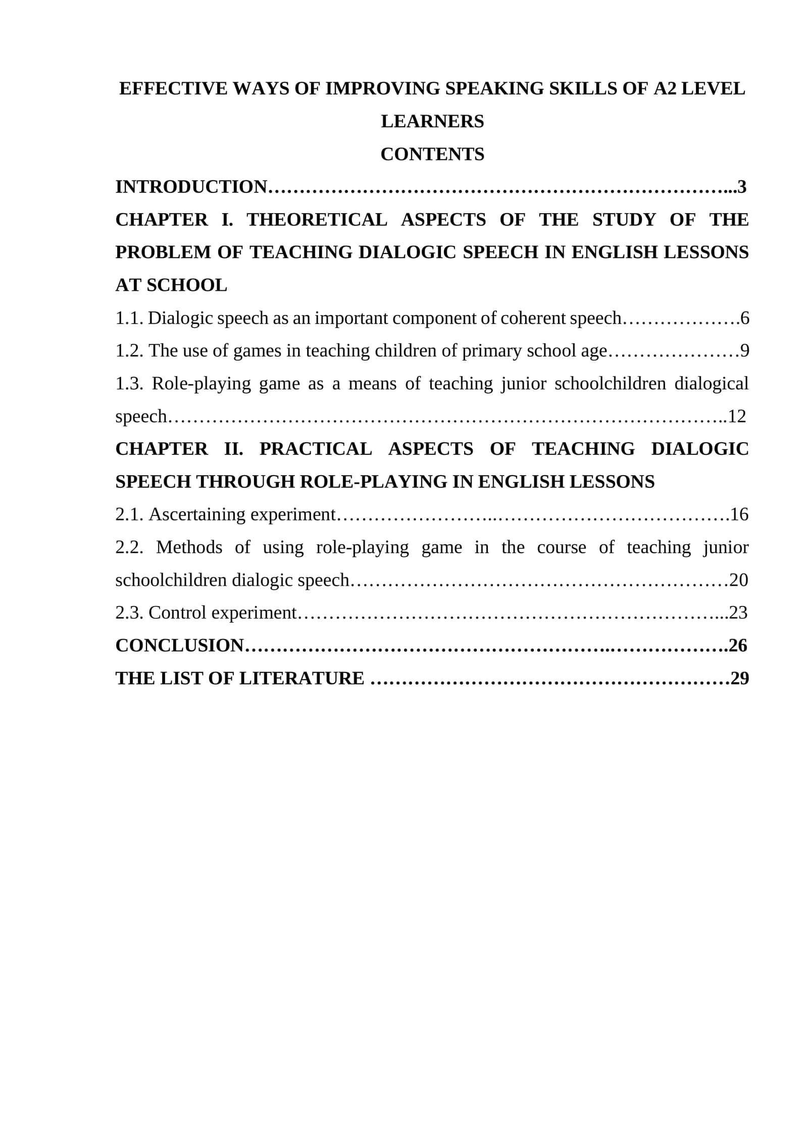 EFFECTIVE WAYS OF IMPROVING SPEAKING SKILLS OF A2 LEVEL LEARNERS 1
