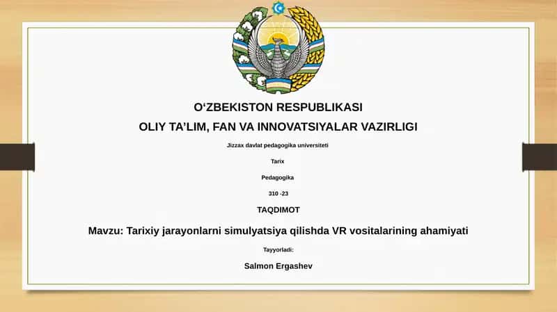 Tarixiy jarayonlarni simulyatsiya qilishda VR vositalarining ahamiyati 1