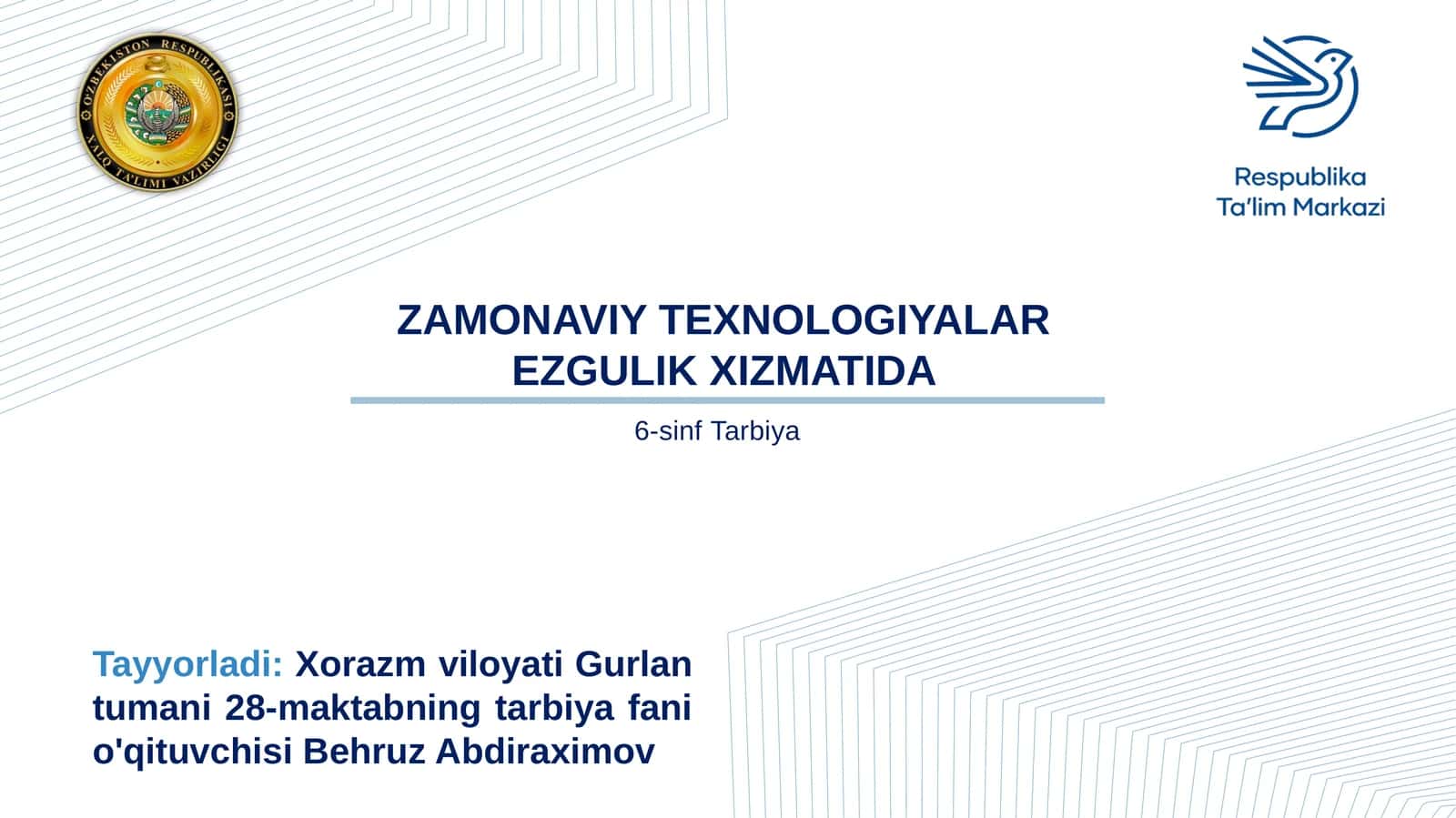 Zamonaviy texnologiyalar ezgulik xizmatida 1