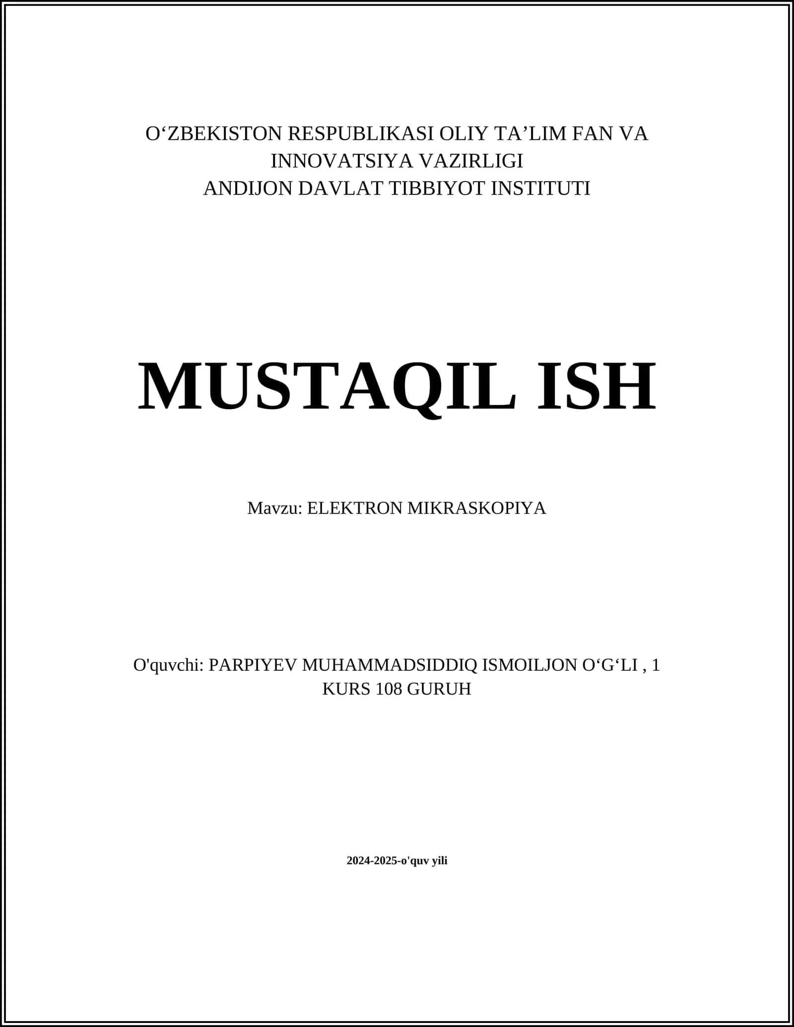 ELEKTRON MIKRASKOPIYA 1