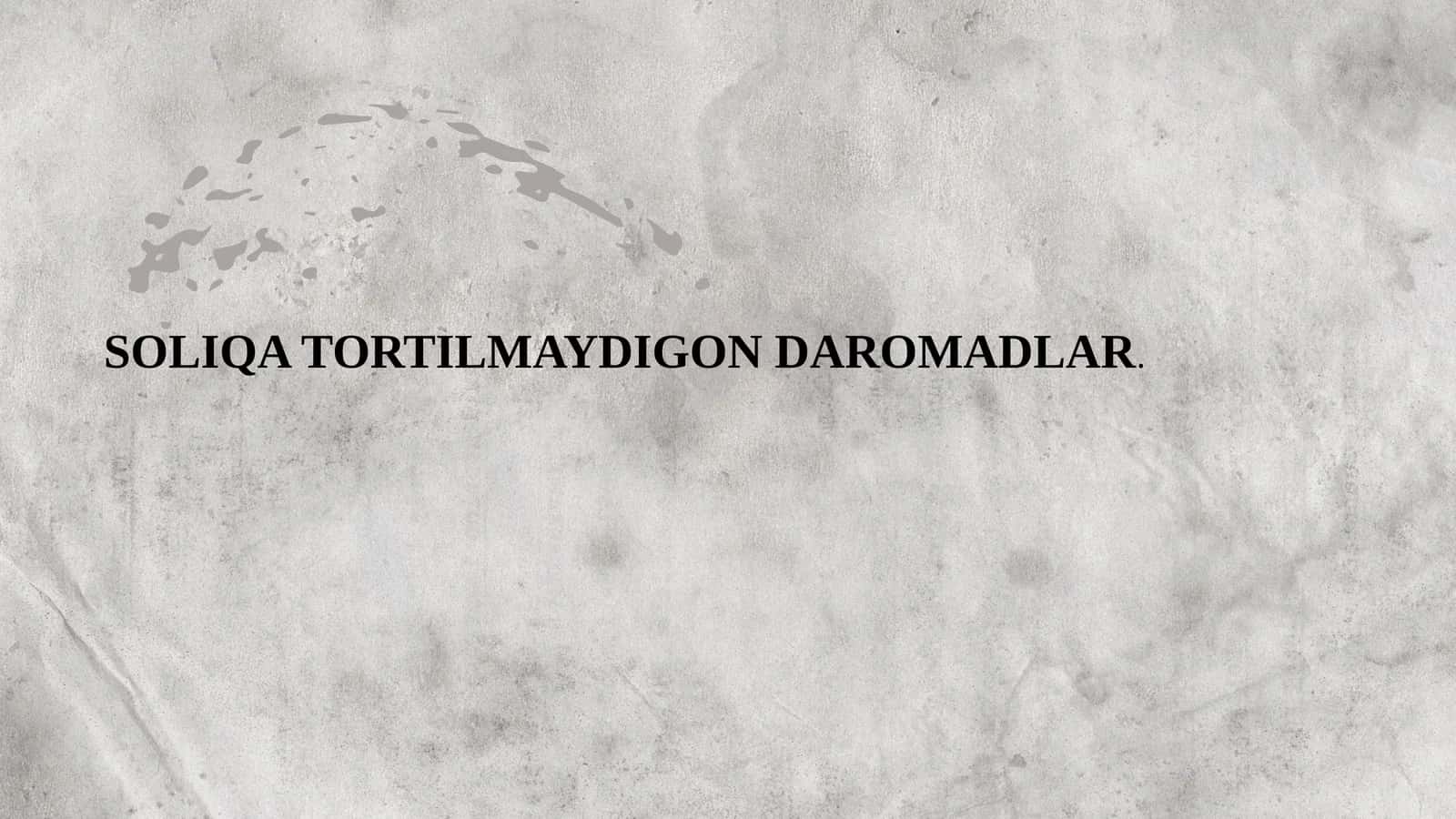 SOLIQA TORTILMAYDIGON DAROMADLAR 1