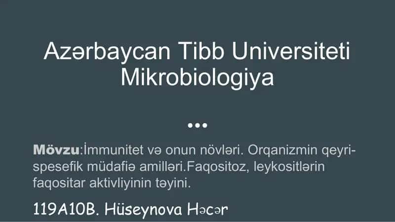 Azərbaycan Tibb Universiteti Mikrobiologiya 1