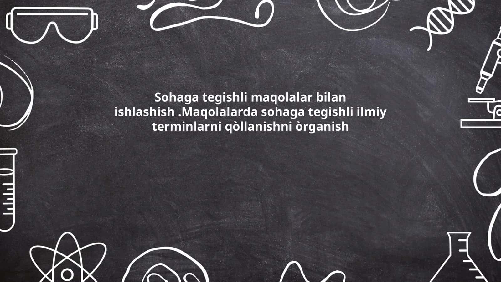 Sohaga oid ilmiy terminologiya 1