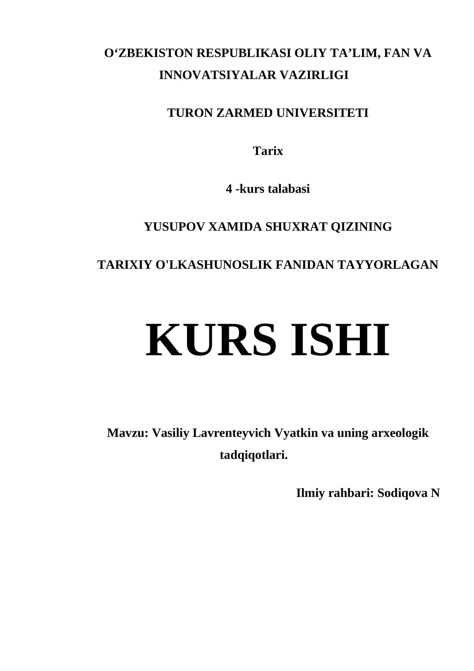 Vyatkin va uning arxeologik tadqiqotlari 1