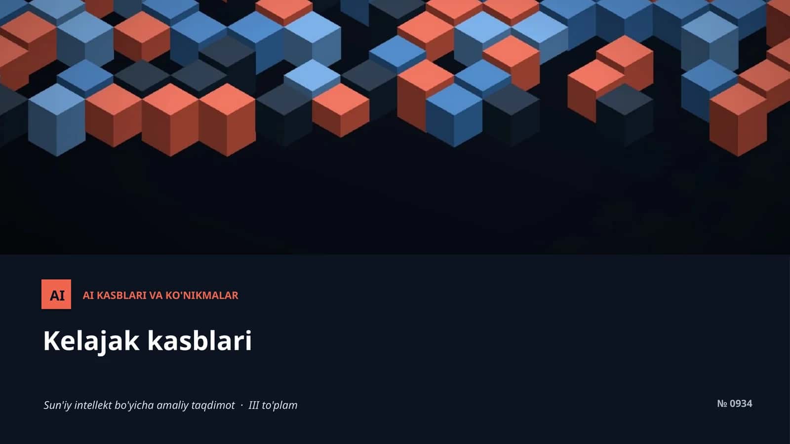 AI KASBLARI VA KO'NIKMALAR 1