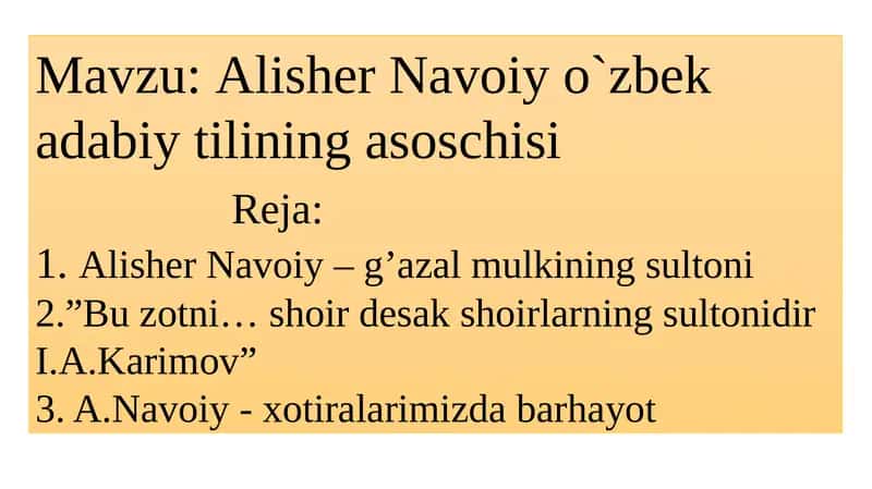 Alisher Navoiy 1