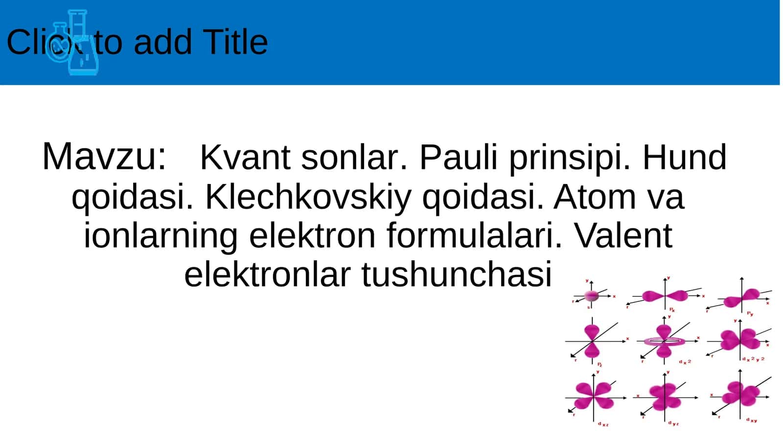 Kvant sonlar. Pauli prinsipi. Hund qoidasi. Klechkovskiy qoidasi. 1