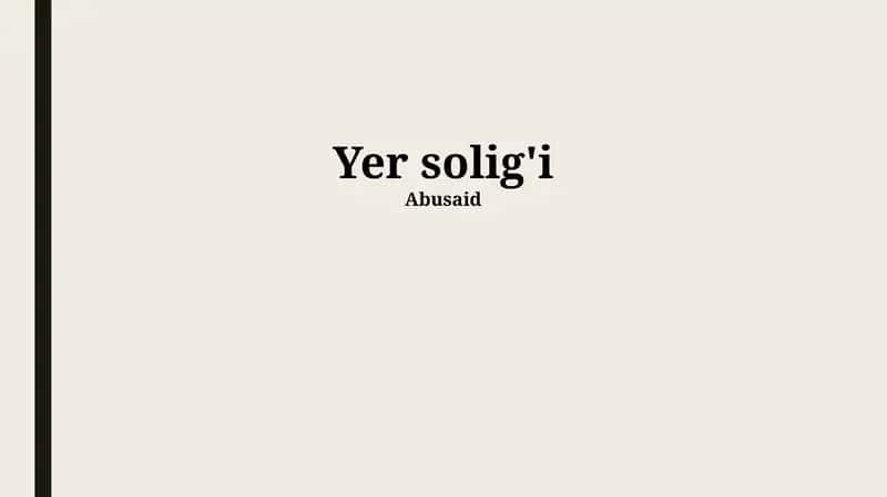 Yer solig'i 1