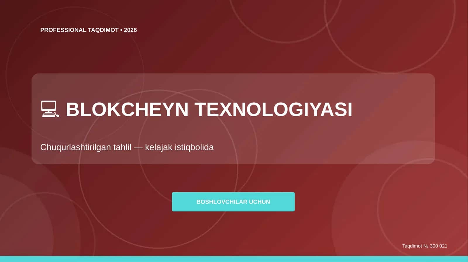 BLOKCHEYN TEXNOLOGIYASI 1