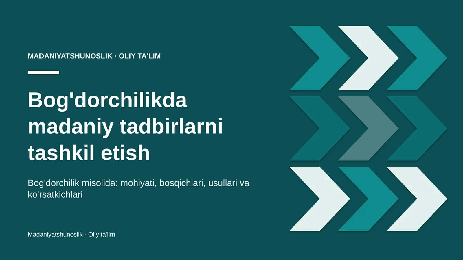 Bog'dorchilikda madaniy tadbirlarni tashkil etish 1