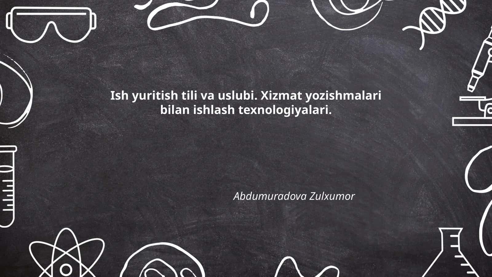 Ish yuritish tili va uslubi 1