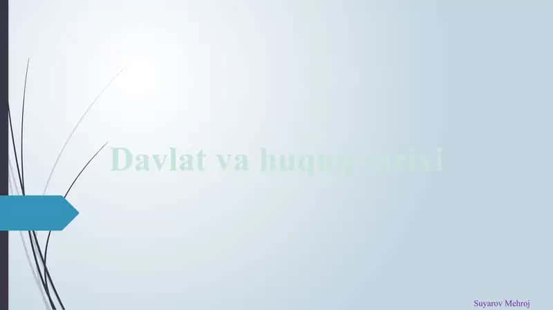 Davlat va huquq tarixi 1