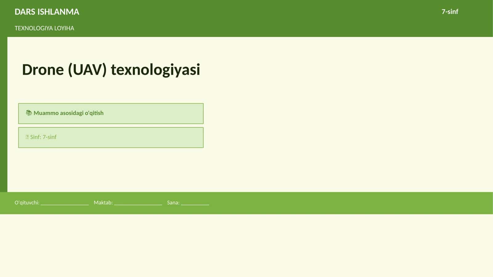 Drone (UAV) texnologiyasi 1