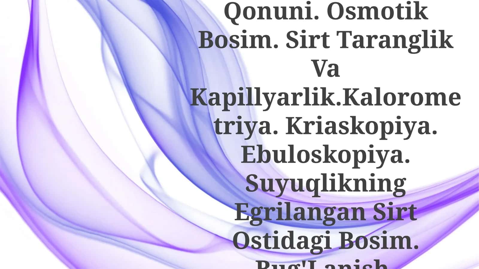Suyuqlikning Tuzilishi Va Xossalari 1