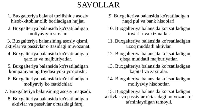 Buxgalteriya Balansi 1