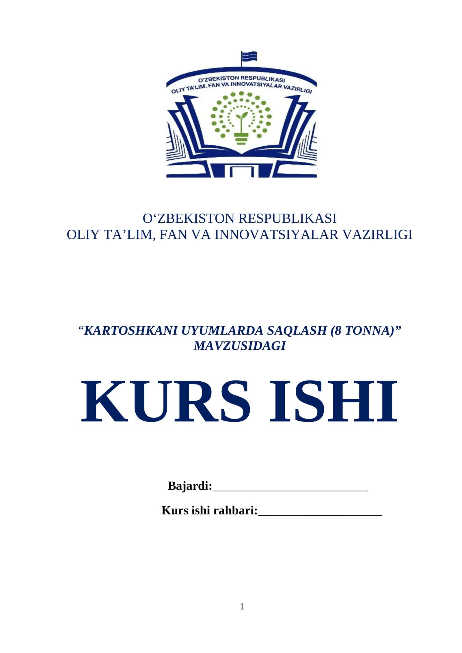 KARTOSHKANI UYUMLARDA SAQLASH (8 TONNA) 1