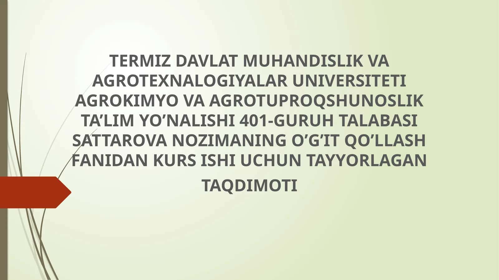 Makkajo’xoriniyetishtirish dao’g’itlashtizimi 1