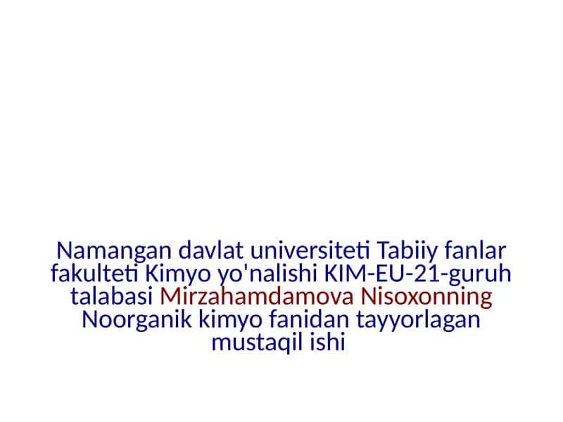 Kompleks birikmalar 1