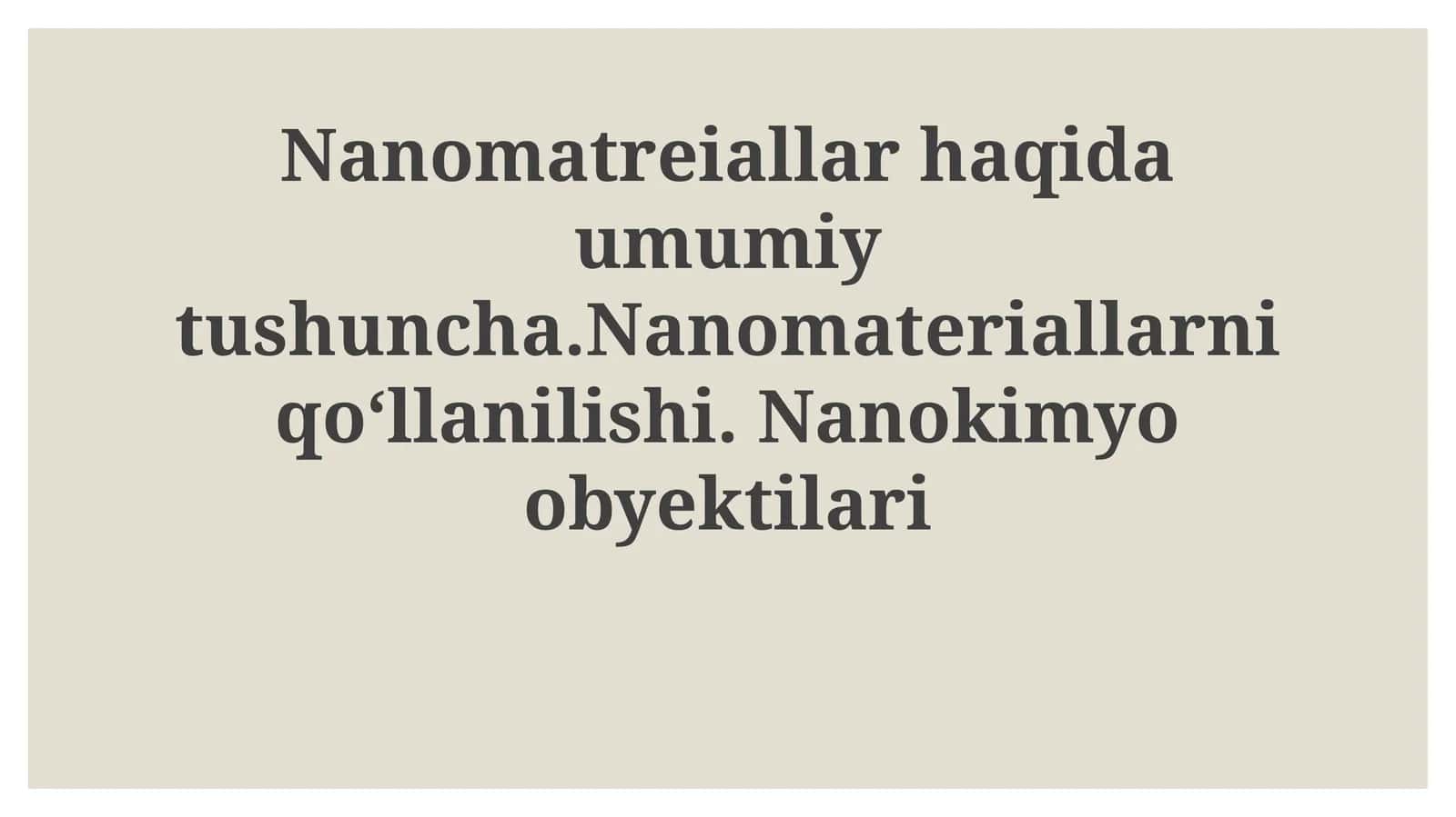 Nanomateriallar 1
