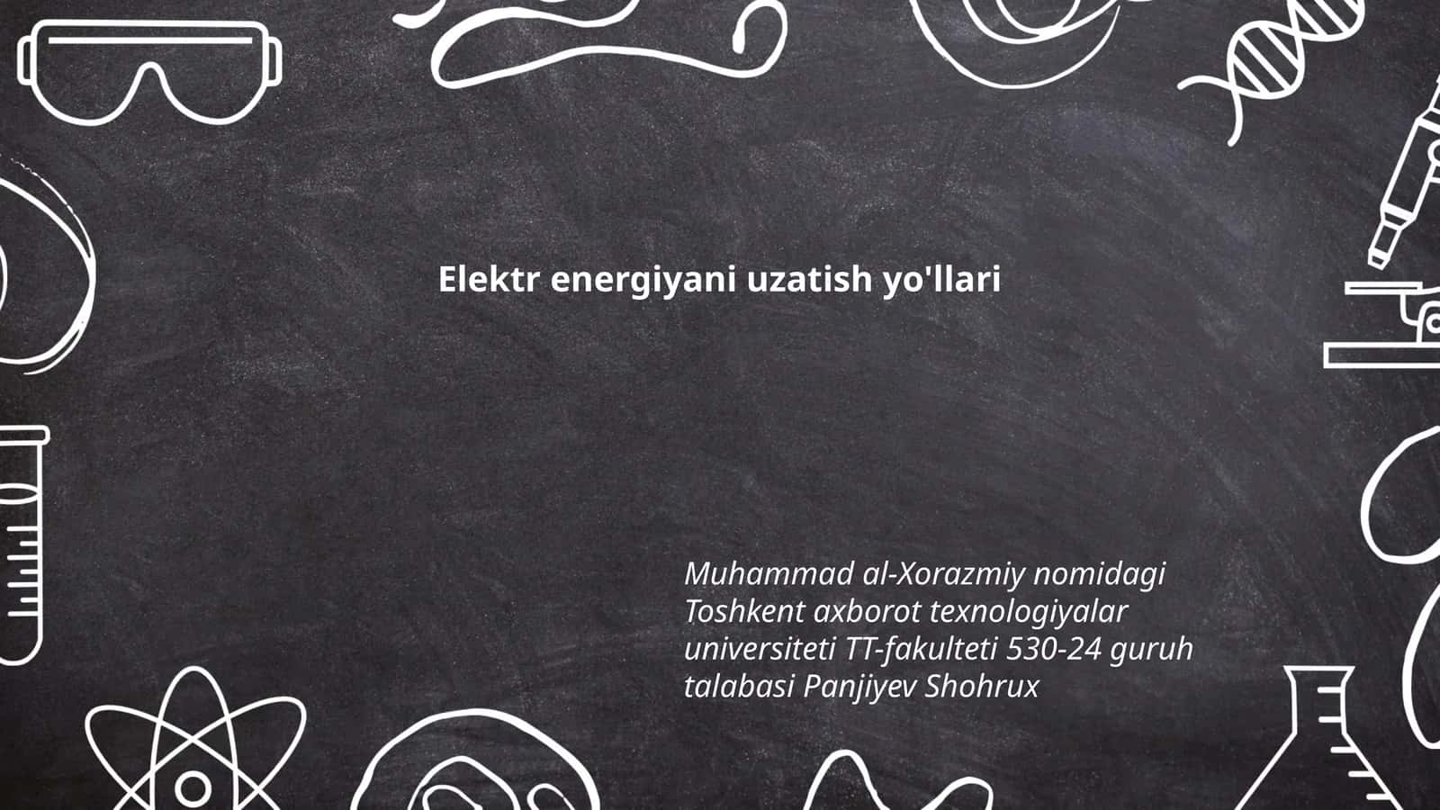 Elektr energiyani uzatish yo'llari 1