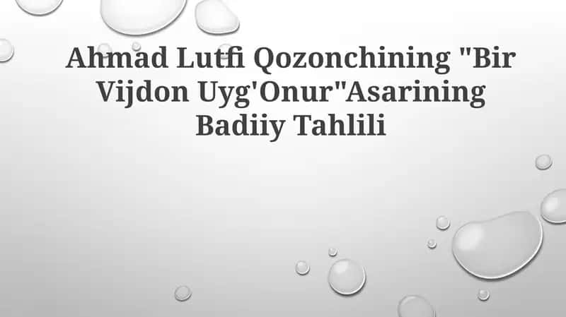"Bir Vijdon Uyg'Onur"AsariningBadiiyTahlili 1