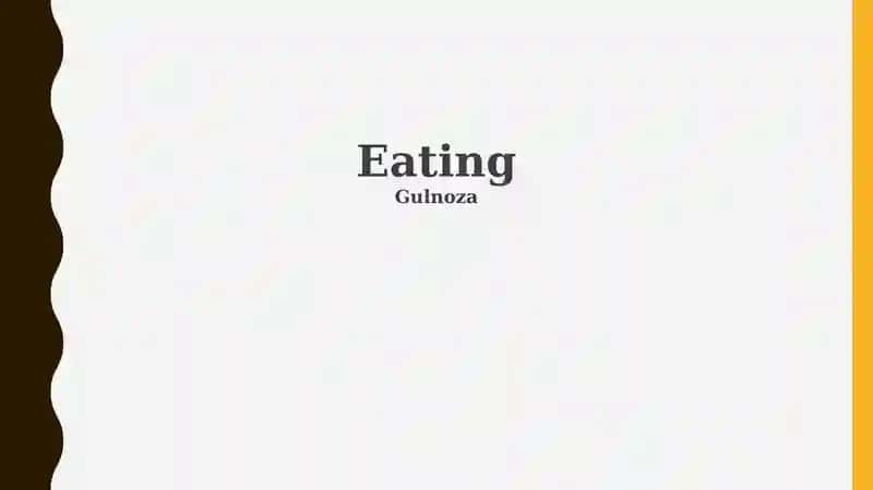 The Science of Eating